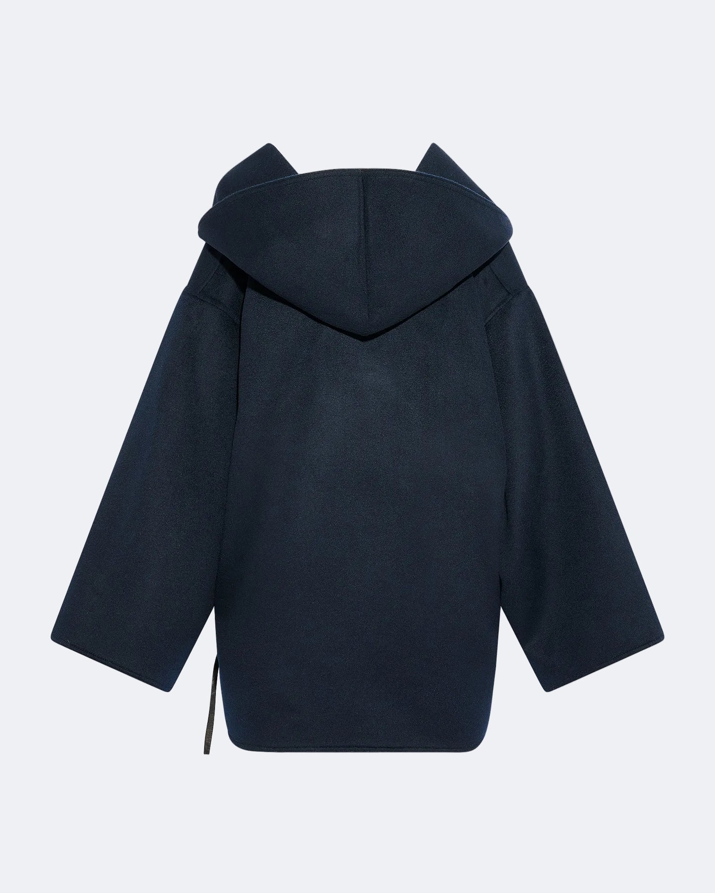 Oversized short coat in double-sided cashmere blend