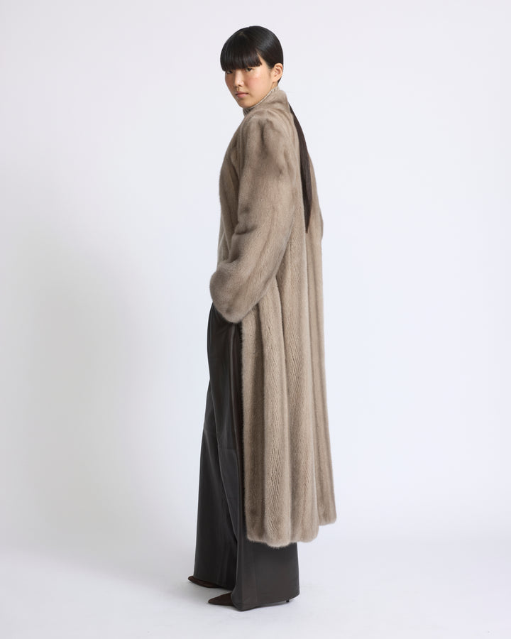 Long mink fur coat with long hair - Yves Salomon - New Fall/Winter Collection