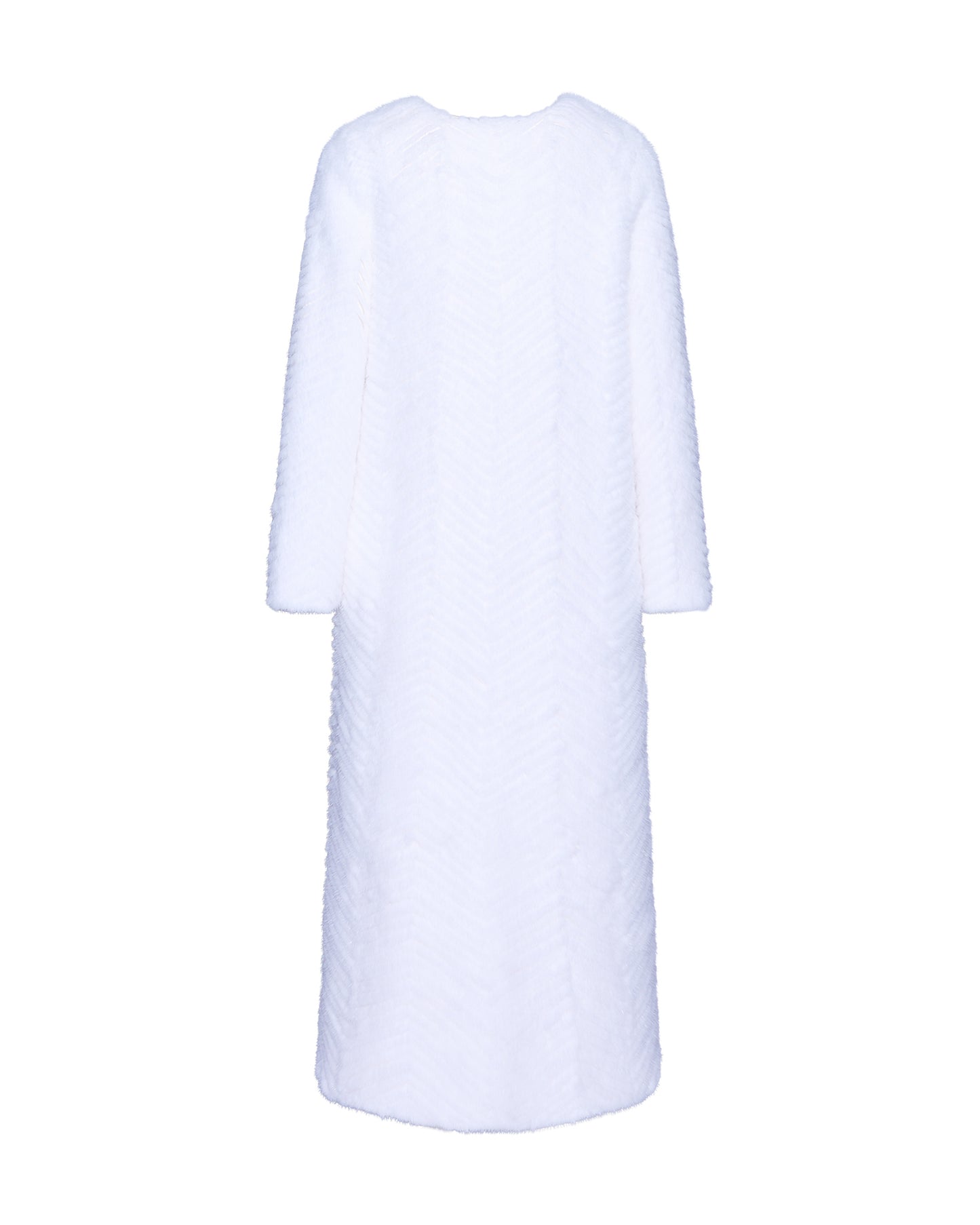 Long coat in Merino knit and mink fur - Yves Salomon