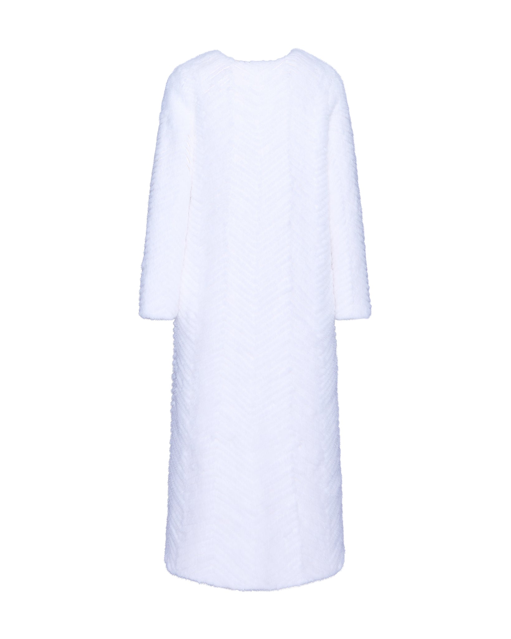 Long coat in Merino knit and mink fur - Yves Salomon
