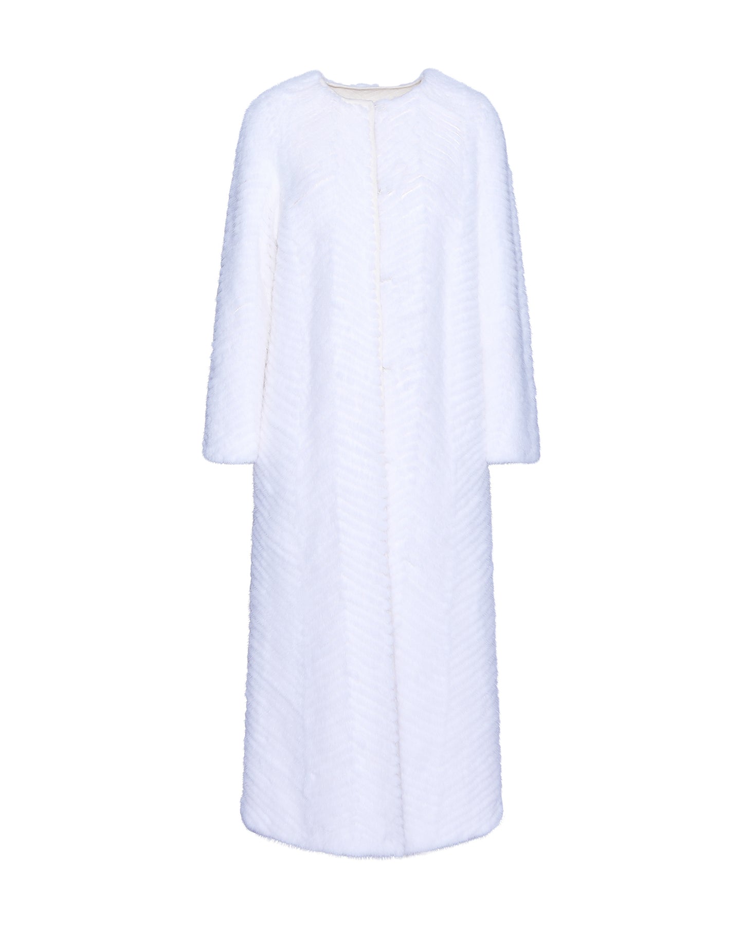 Long coat in Merino knit and mink fur - Yves Salomon