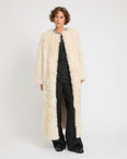 Extra long Toscana lambskin shearling coat