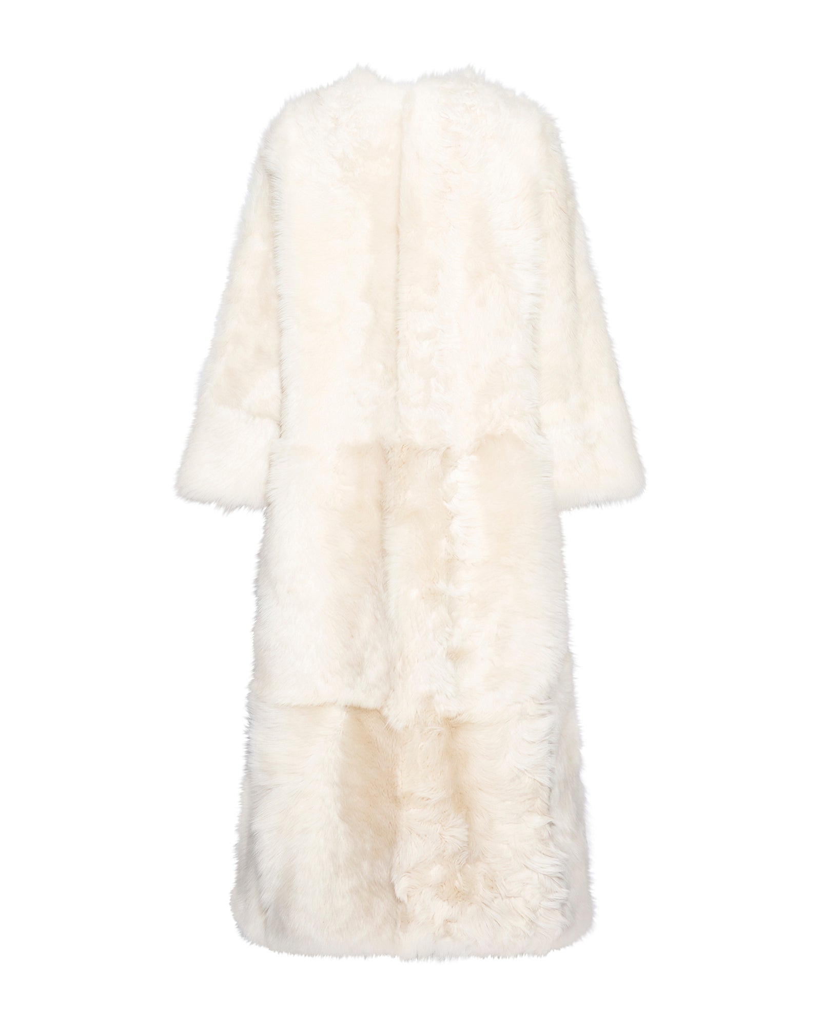 Extra long Toscana lambskin shearling coat - Yves Salomon