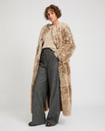Extra long Toscana lambskin shearling coat