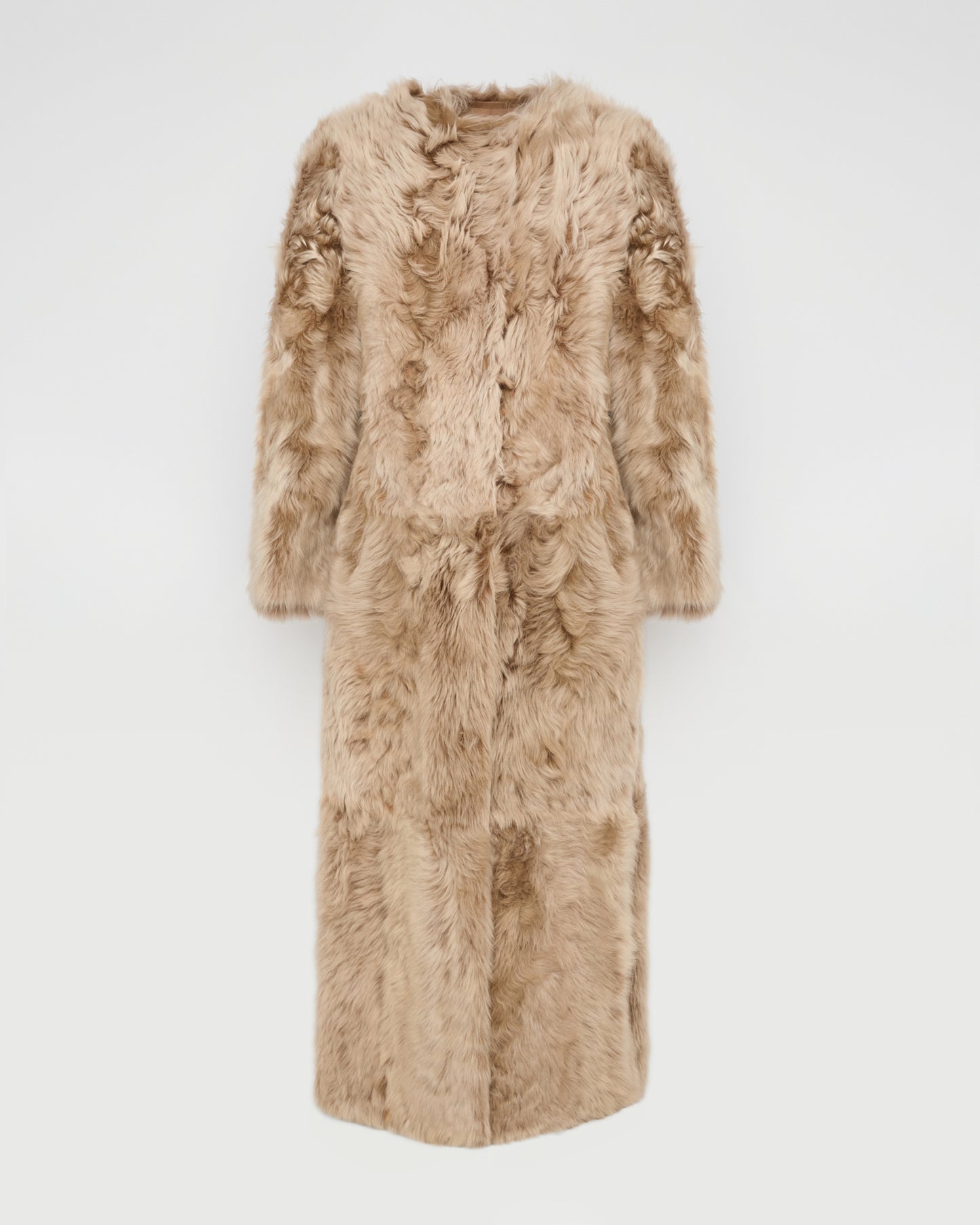 Extra long Toscana lambskin shearling coat