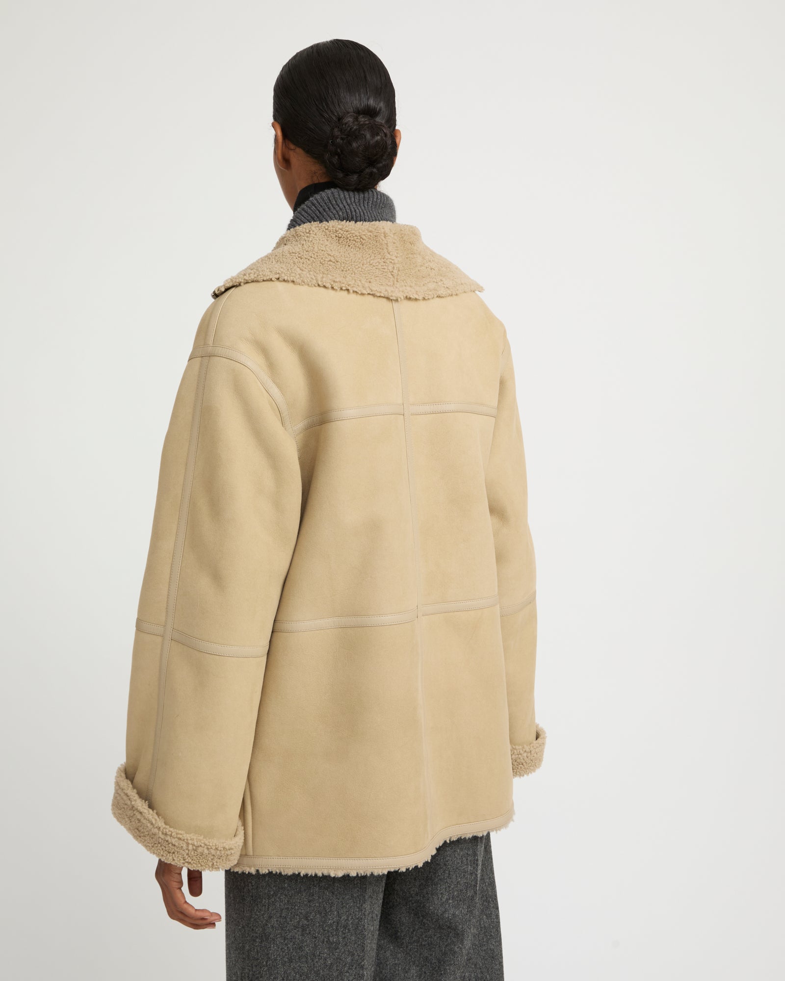 Short suede Merino lambskin coat - Yves Salomon