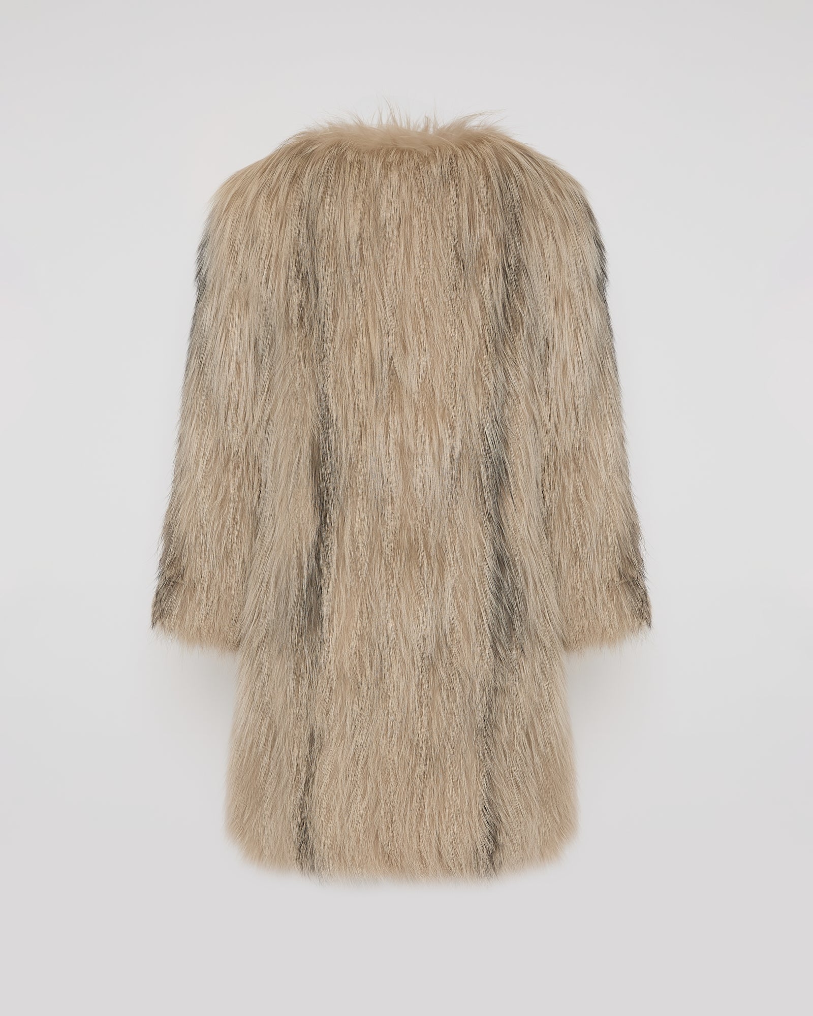 Long jacket in knitted fox fur - Yves Salomon