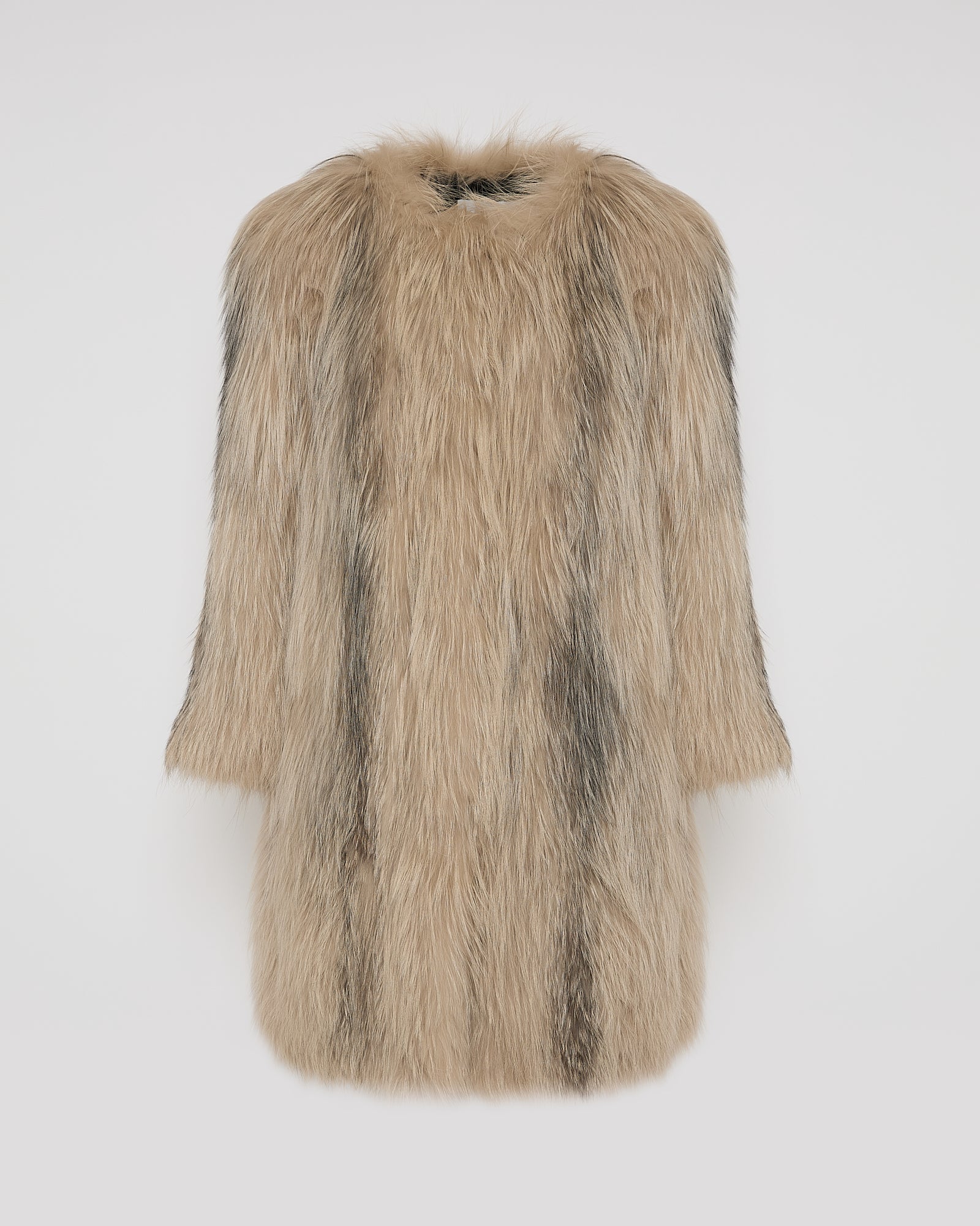 Long jacket in knitted fox fur - Yves Salomon