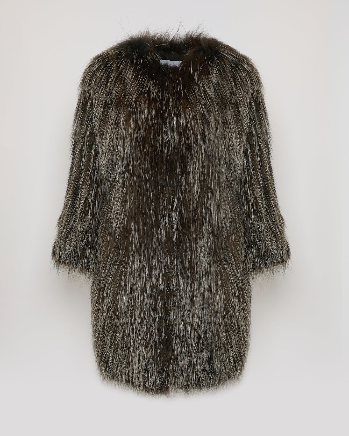 Long jacket in knitted fox fur - Yves Salomon