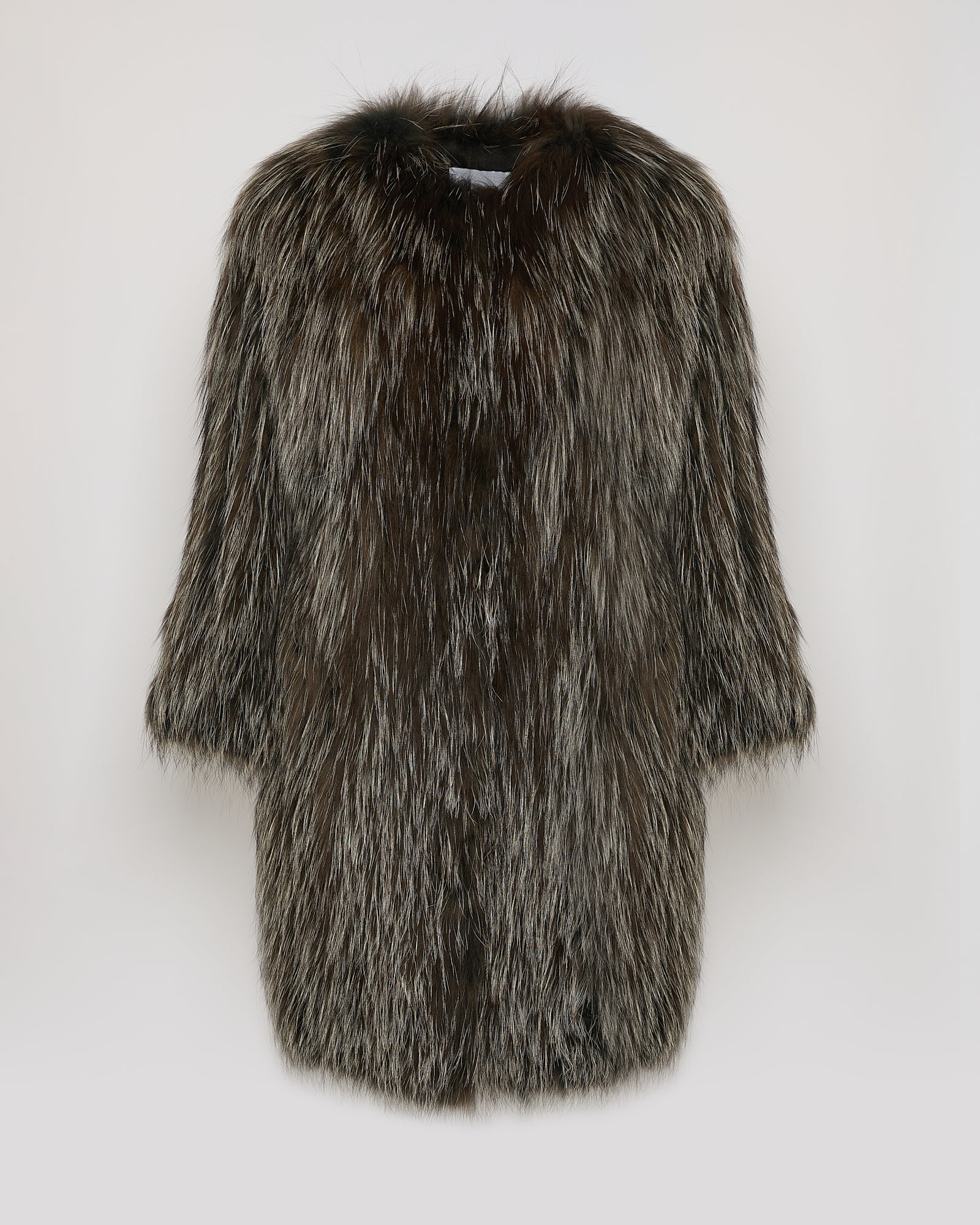 Long jacket in knitted fox fur - Yves Salomon