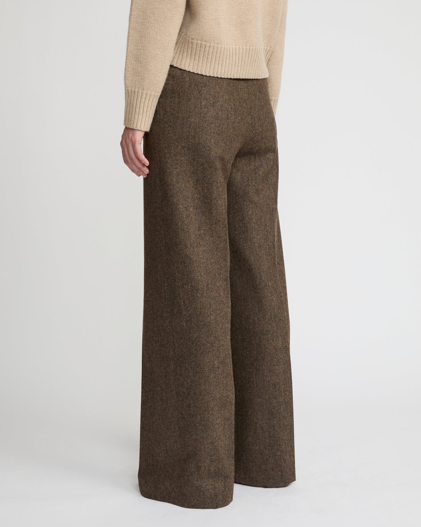 Flannel tailored trousers