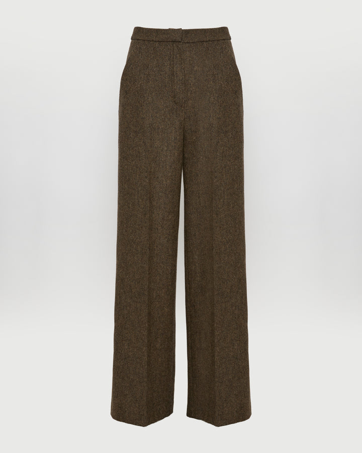 Flannel tailored trousers