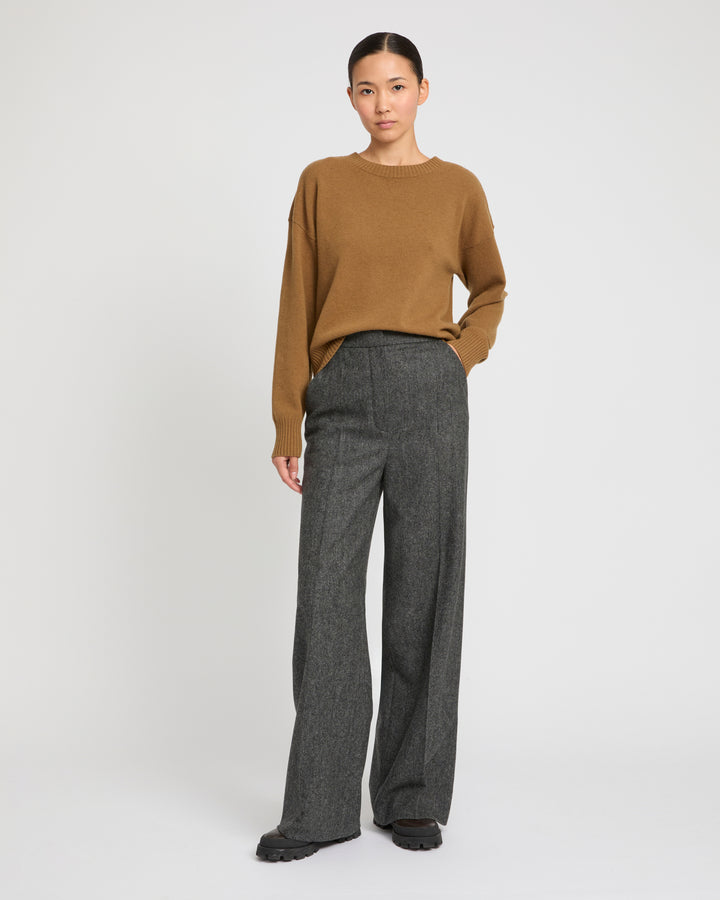 Flannel tailored trousers