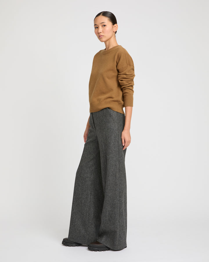 Flannel tailored trousers