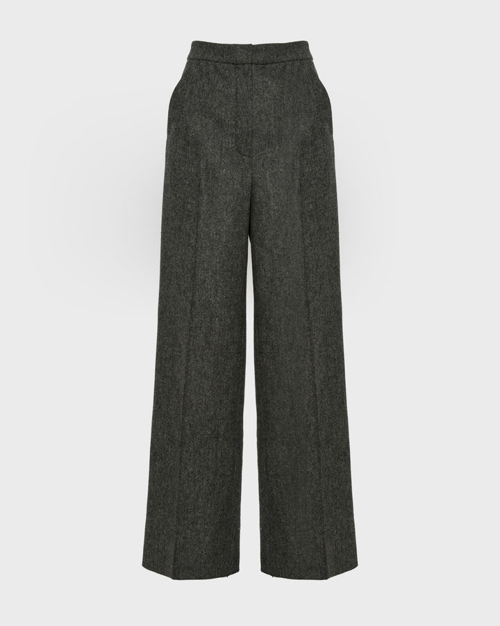 Flannel tailored trousers