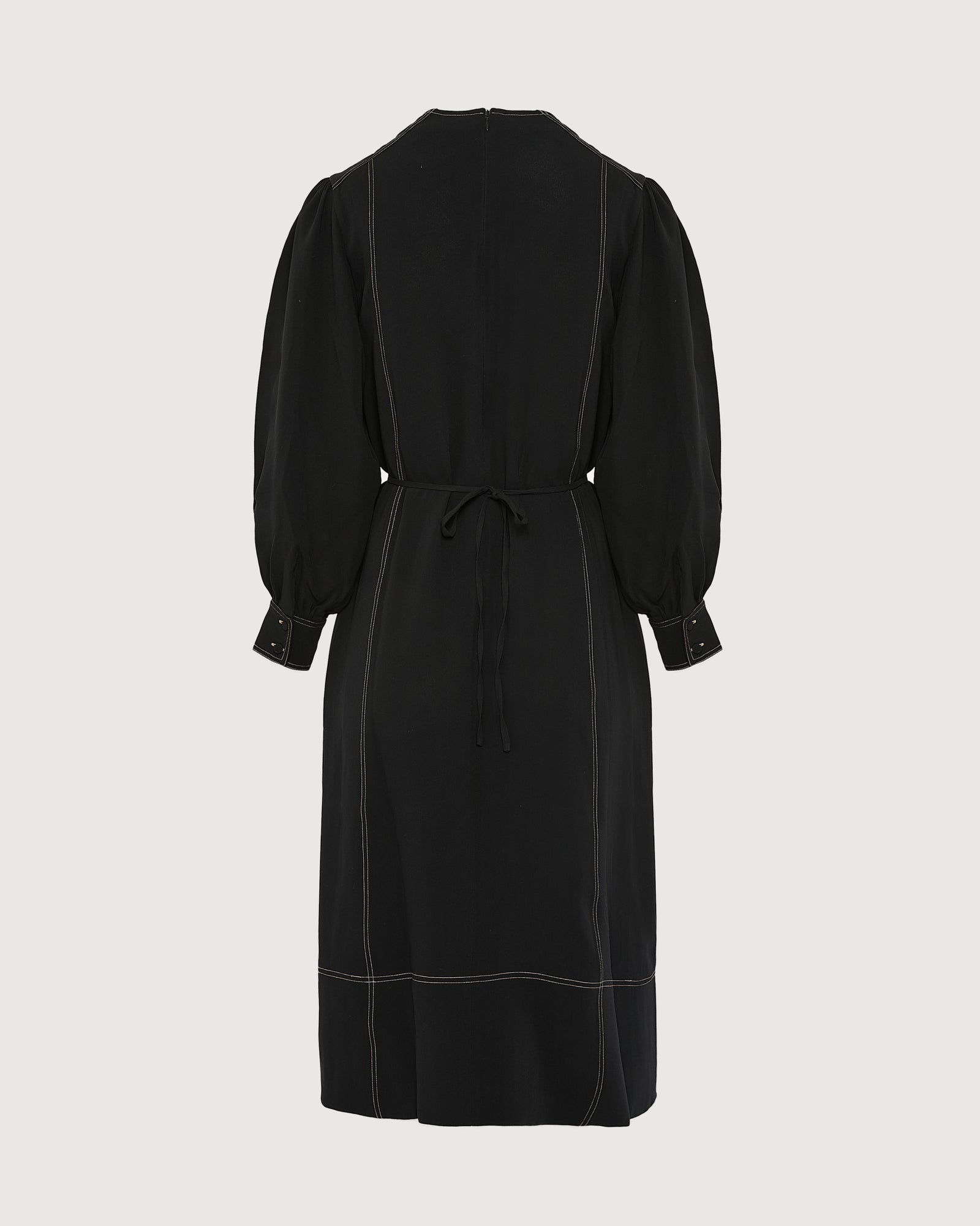 Drawstring dress in silk crepe - Yves Salomon
