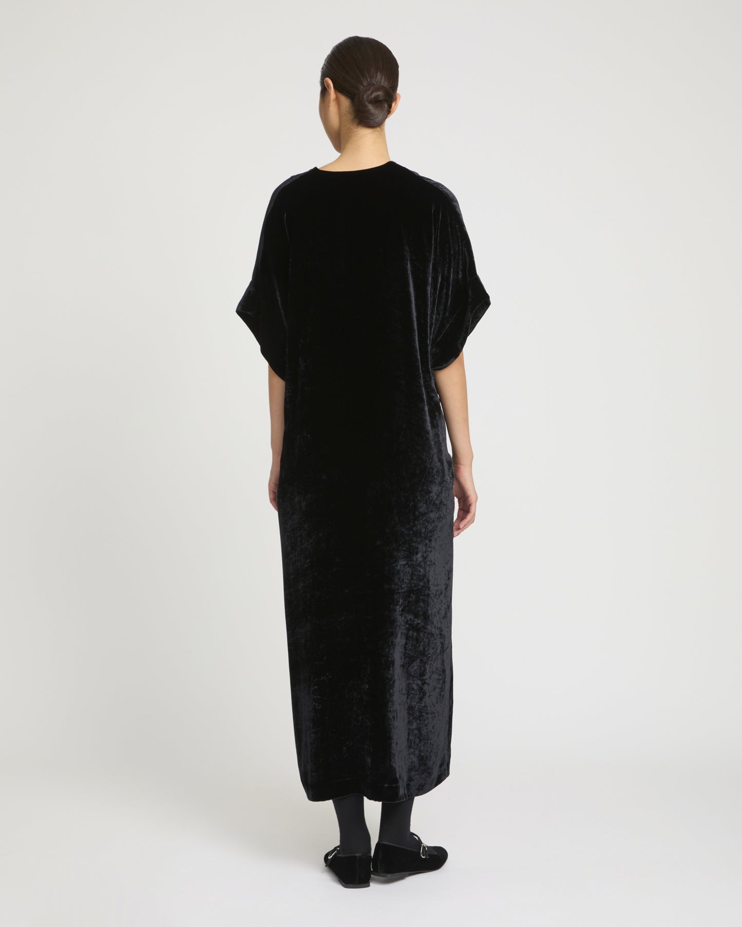 Flowing velvet draped dress -Yves Salomon