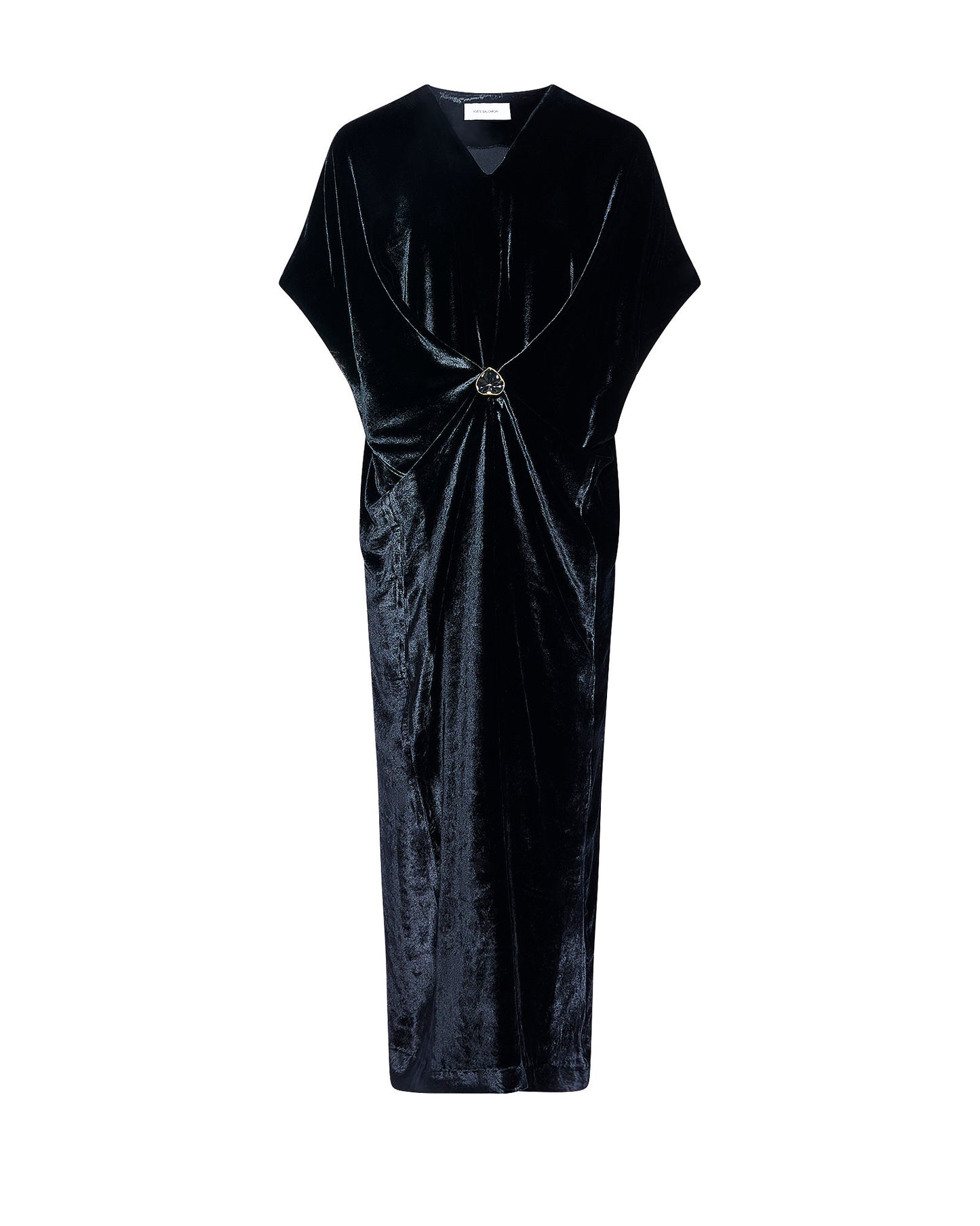 Flowing velvet draped dress - Yves Salomon