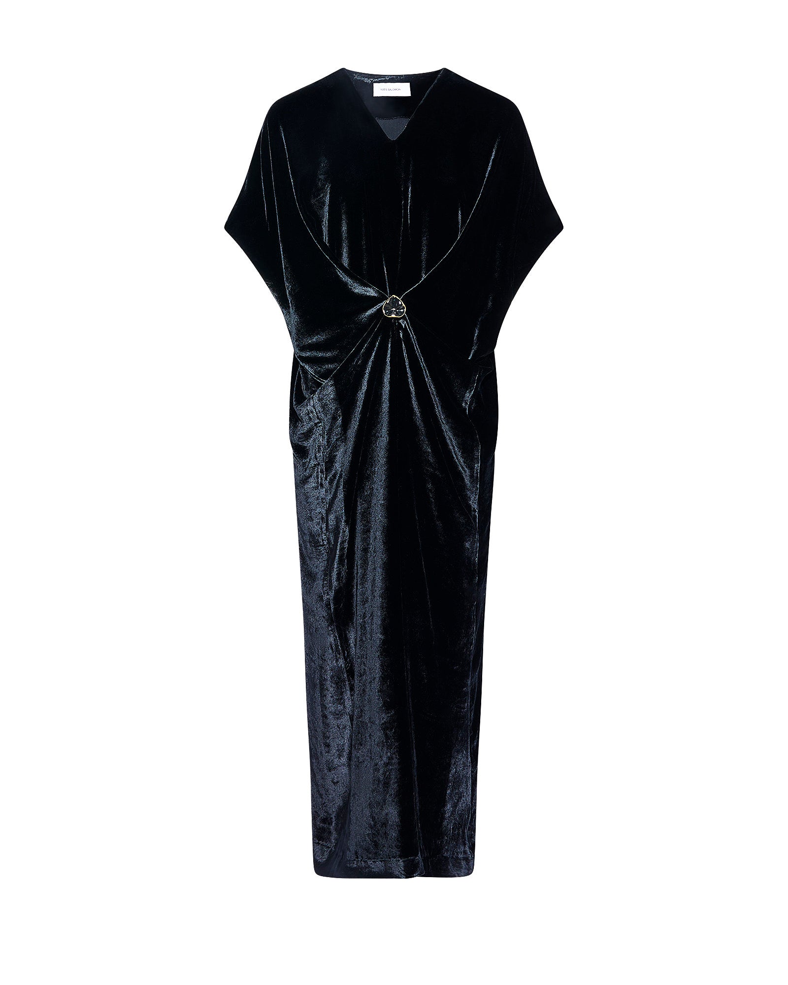 Flowing velvet draped dress - Yves Salomon