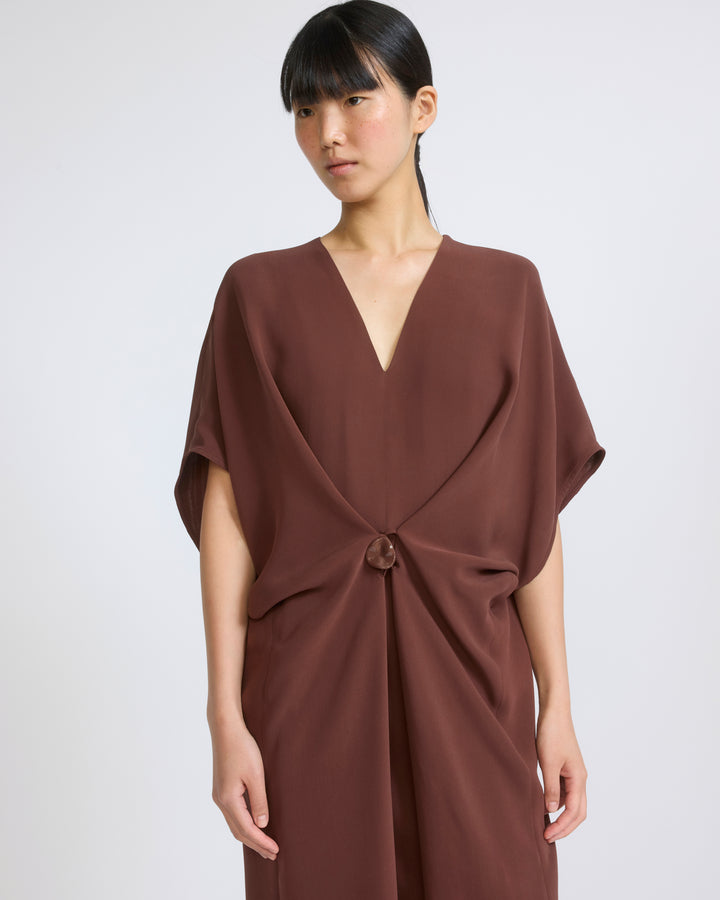 Draped dress in silk crepe - Yves Salomon - New Fall/Winter Collection