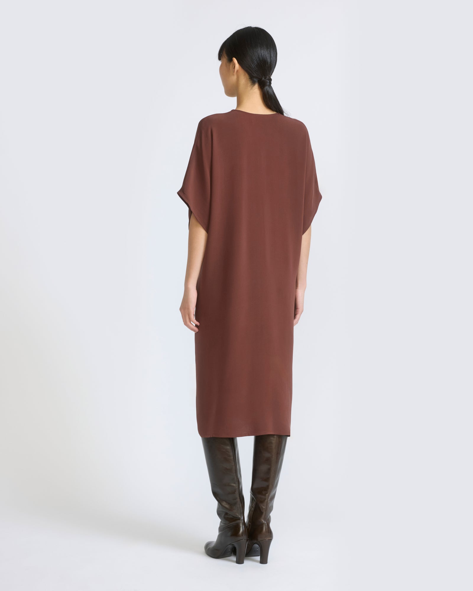 Draped dress in silk crepe - Yves Salomon - New Fall/Winter Collection