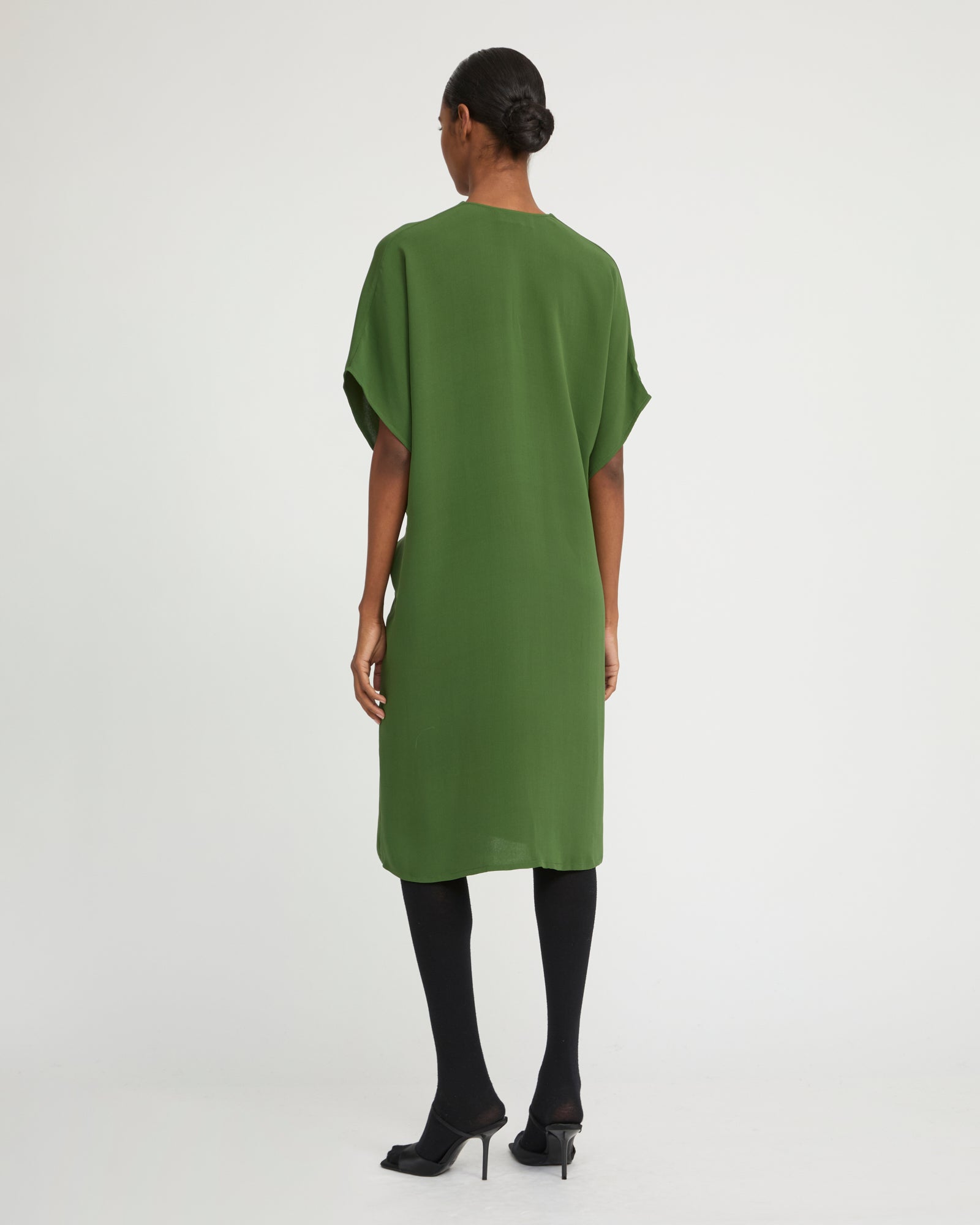 Draped dress in silk crepe - Yves Salomon