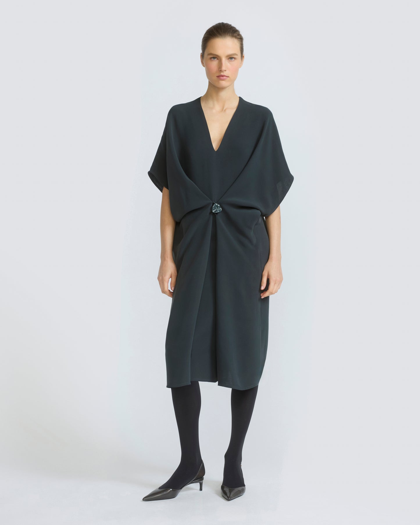 Draped dress in silk crepe - Yves Salomon - New Fall/Winter Collection
