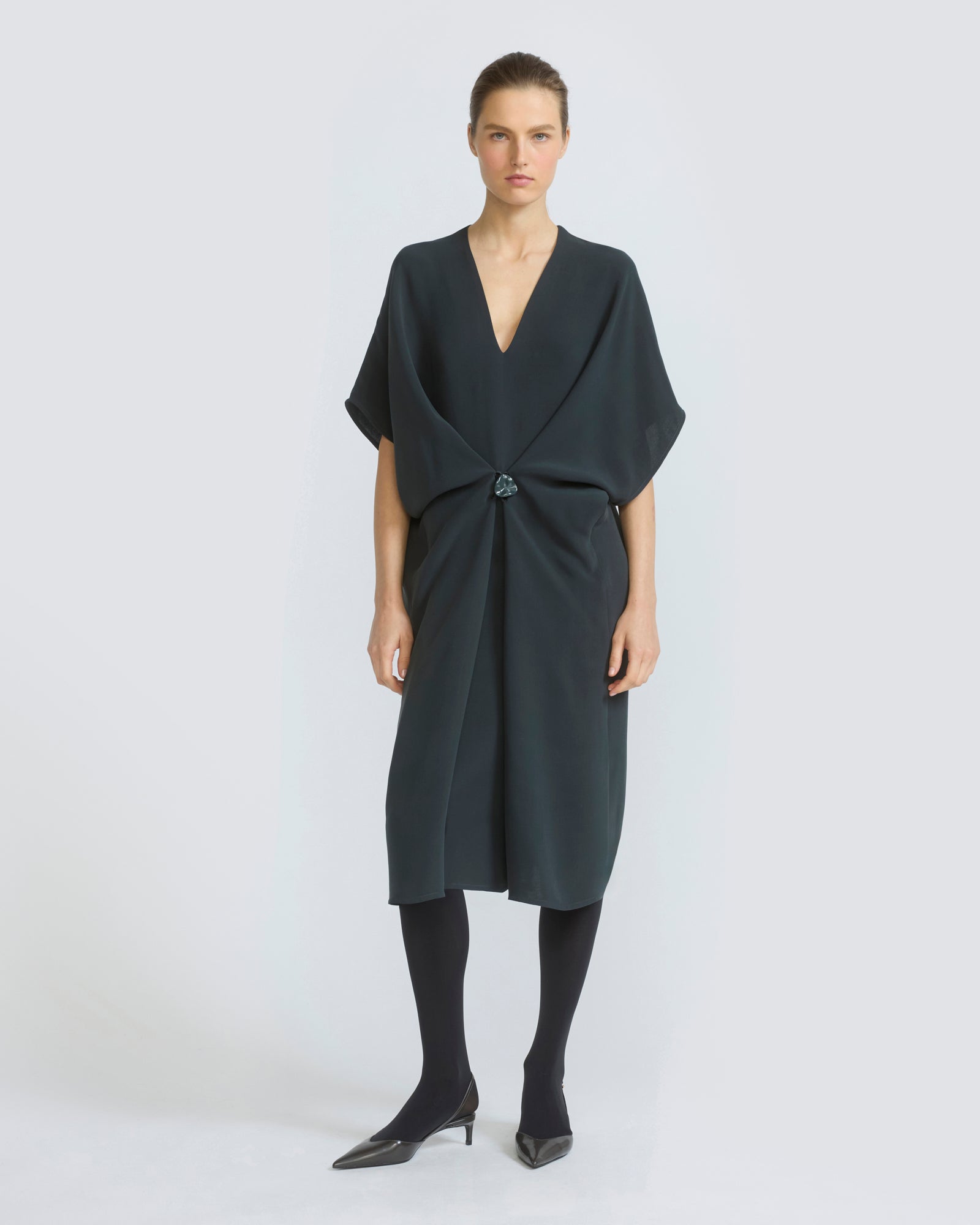 Draped dress in silk crepe - Yves Salomon - New Fall/Winter Collection
