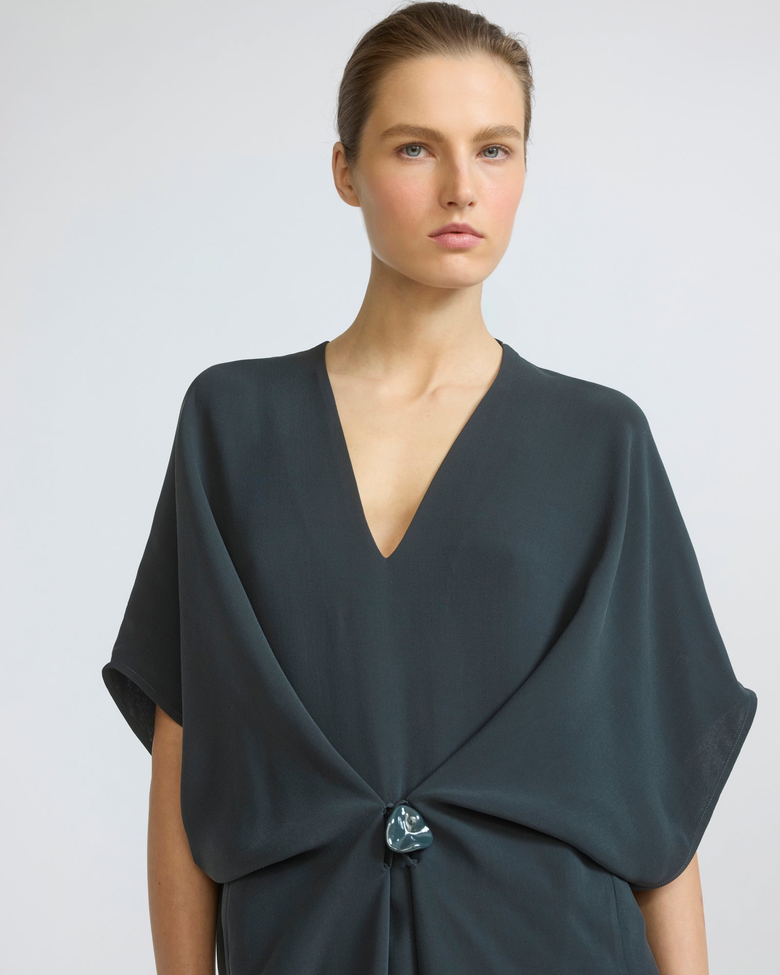 Draped dress in silk crepe - Yves Salomon - New Fall/Winter Collection