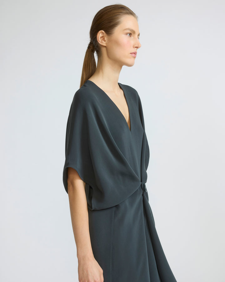 Draped dress in silk crepe - Yves Salomon - New Fall/Winter Collection