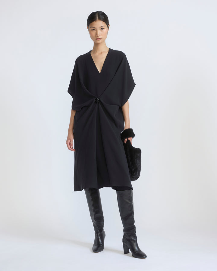 Draped dress in silk crepe - Yves Salomon - New Fall/Winter Collection