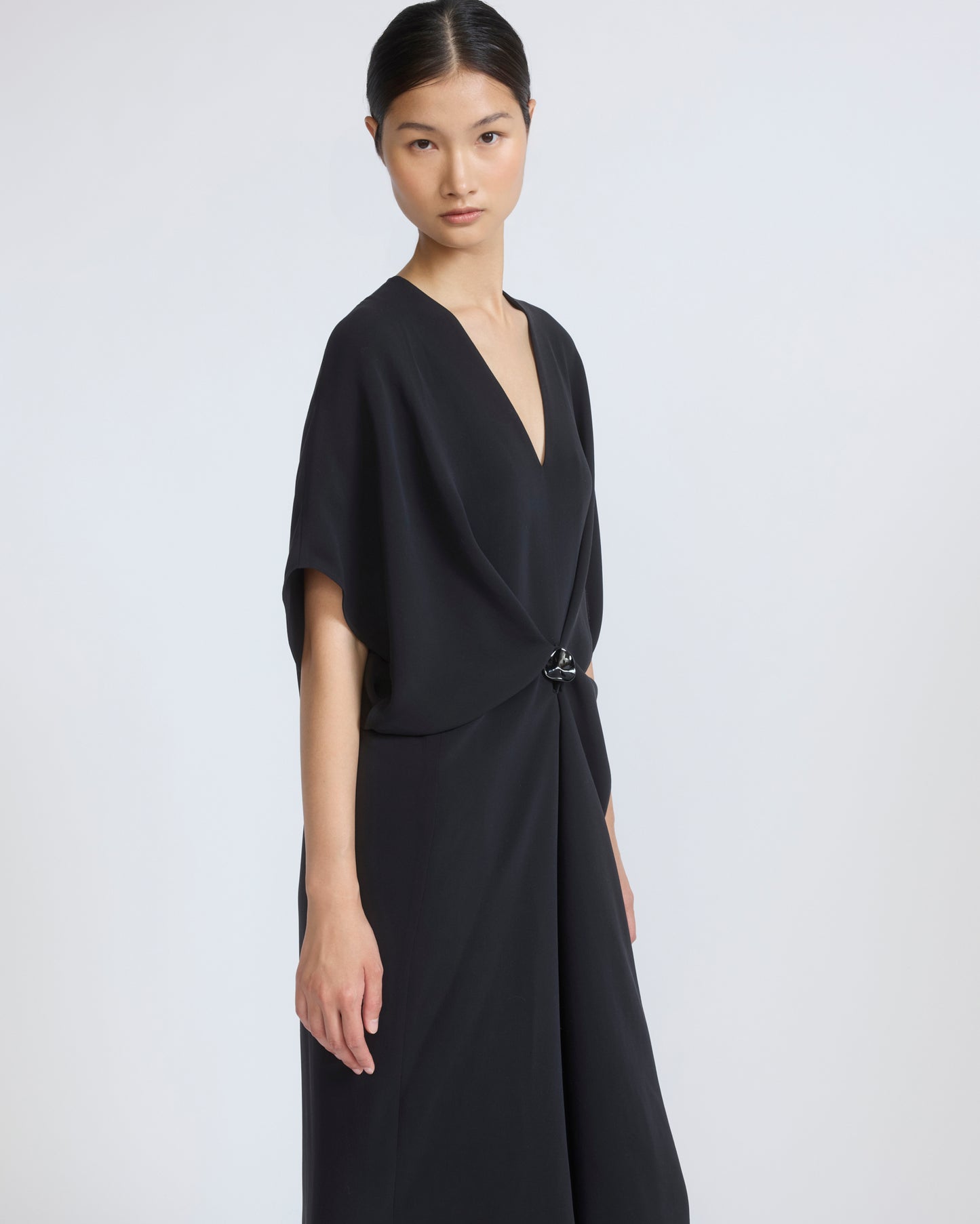 Draped dress in silk crepe - Yves Salomon - New Fall/Winter Collection