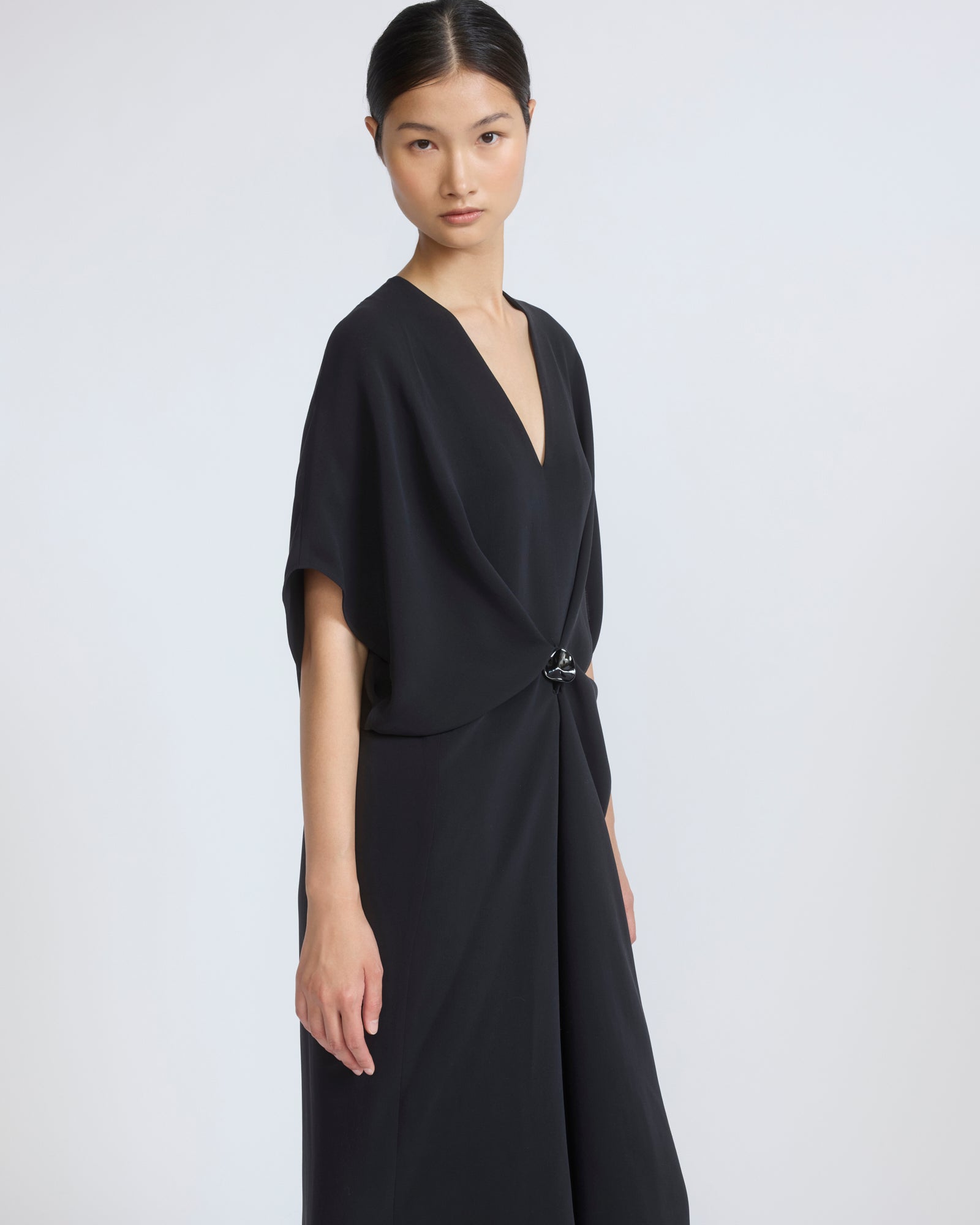 Draped dress in silk crepe - Yves Salomon - New Fall/Winter Collection