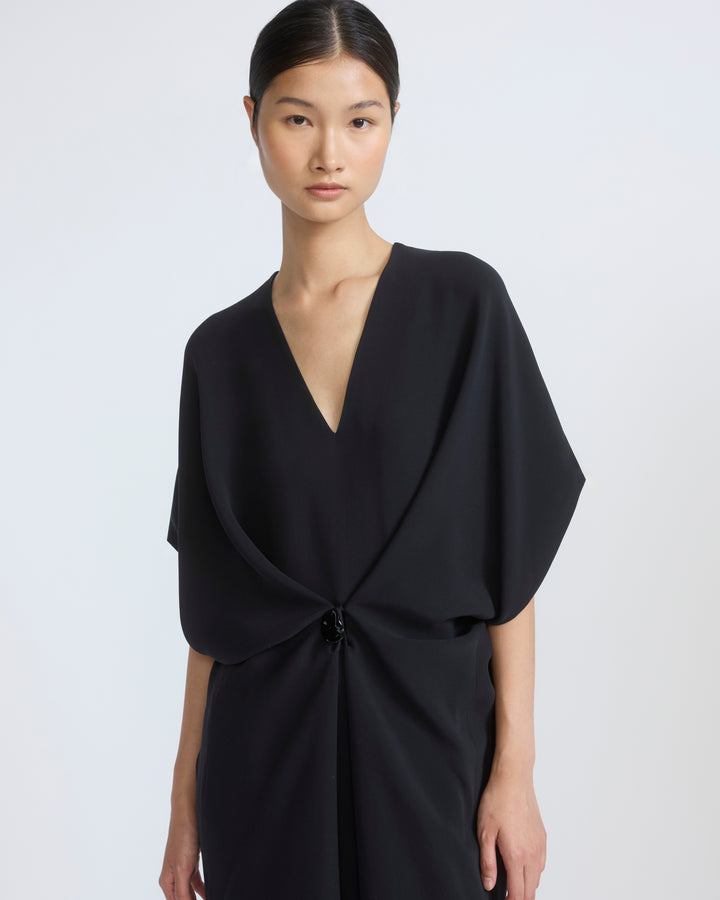 Draped dress in silk crepe - Yves Salomon - New Fall/Winter Collection