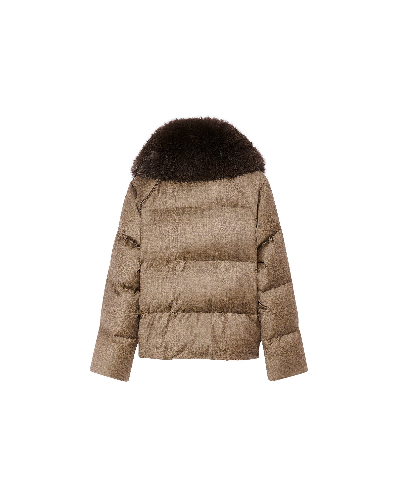 Short down jacket with large detachable fox fur collar - Yves Salomon