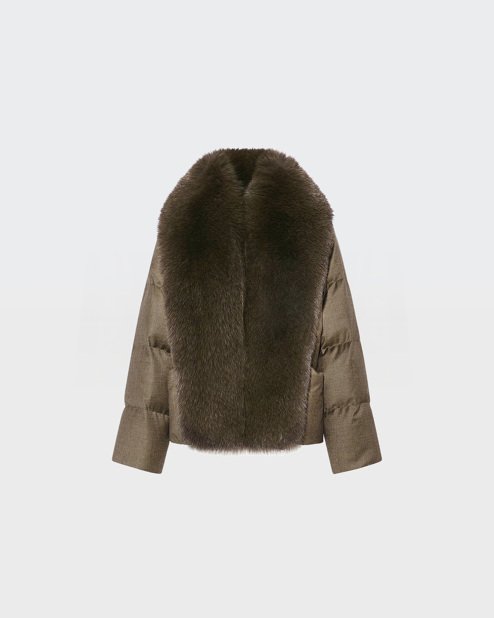 ブラクロ　フィンラル Short down jacket with fox fur trim - black - Winter sale – Yves