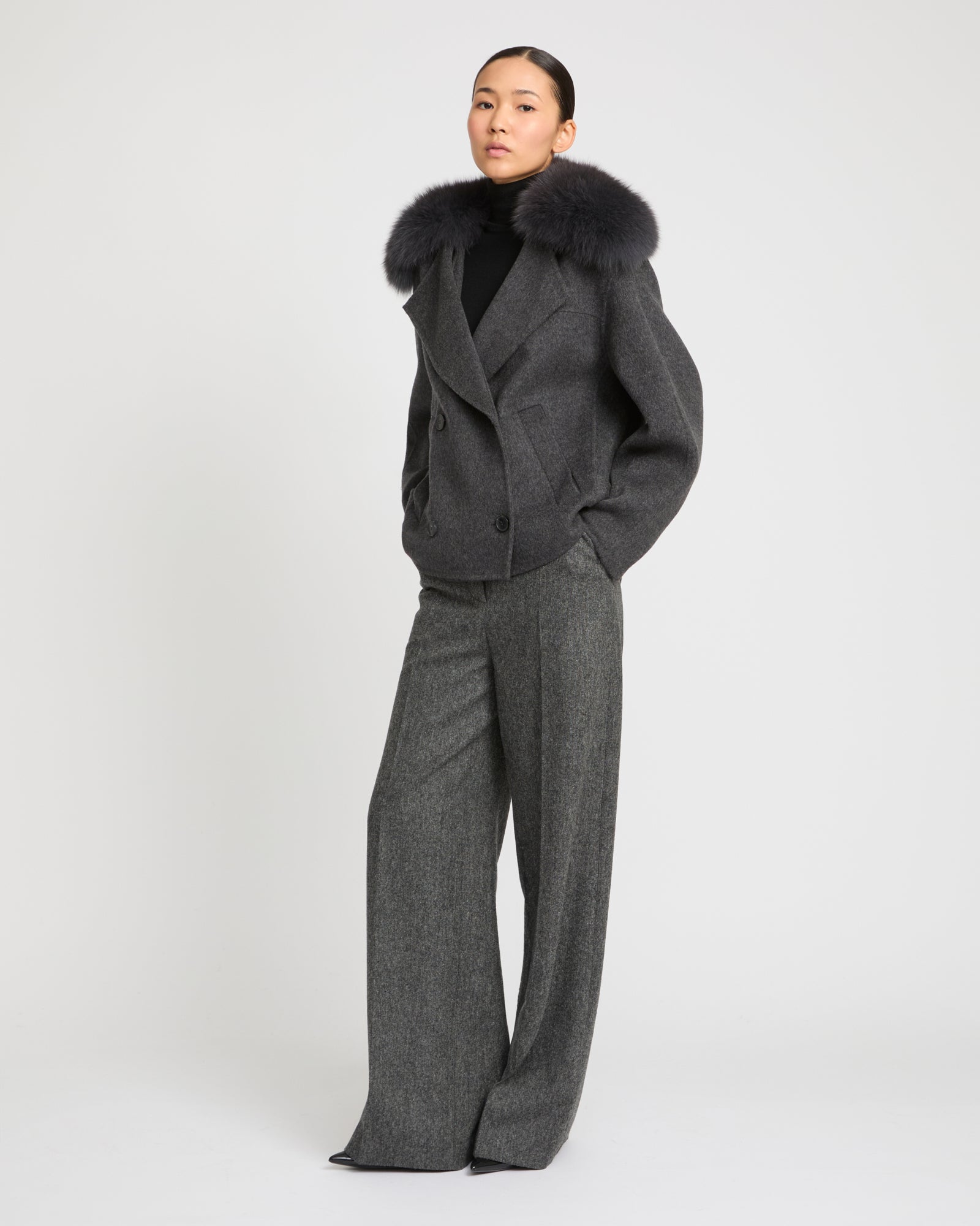 Cashmere wool & fox fur – Yves Salomon US