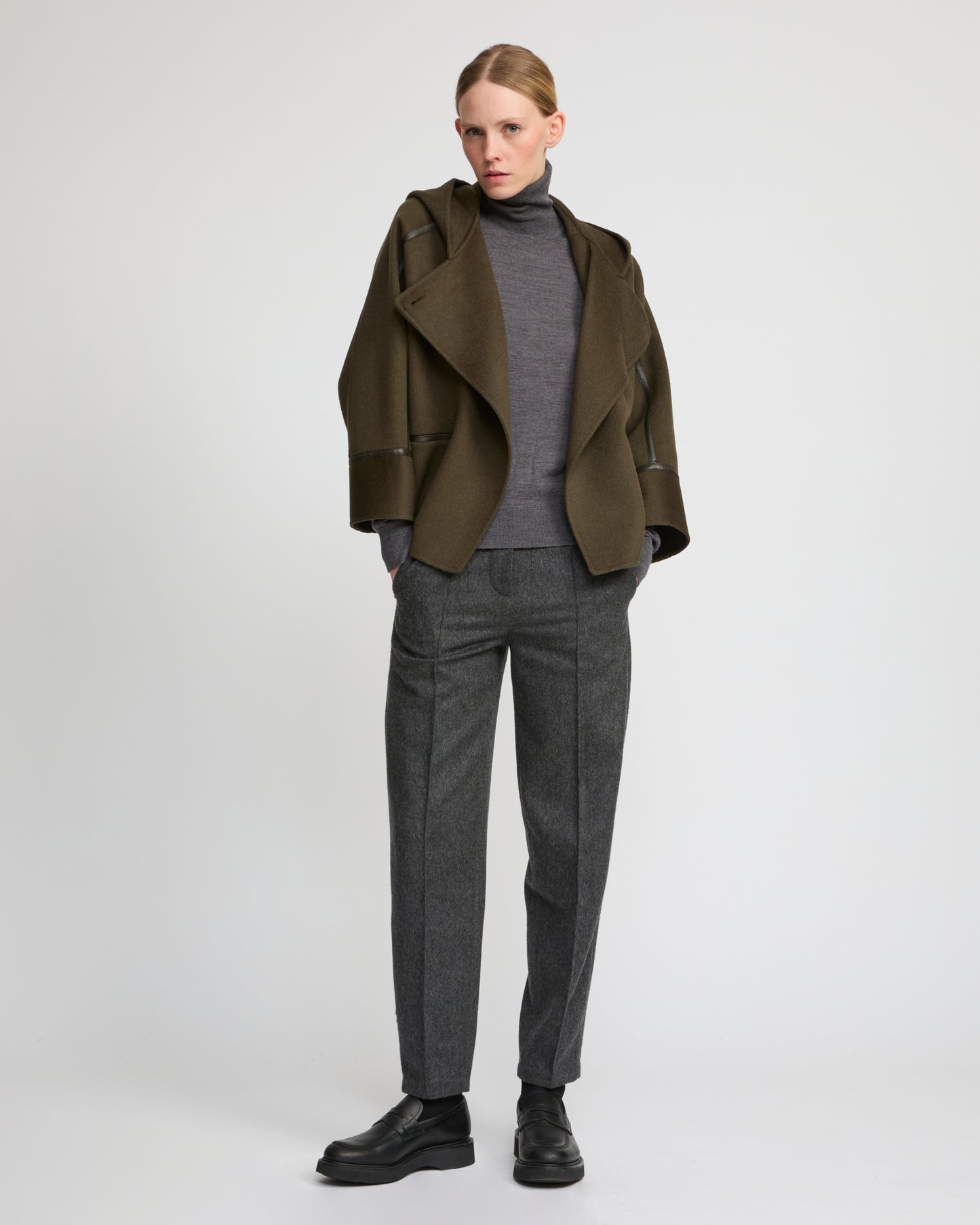 Double-sided cashmere-blend hooded jacket - Yves Salomon