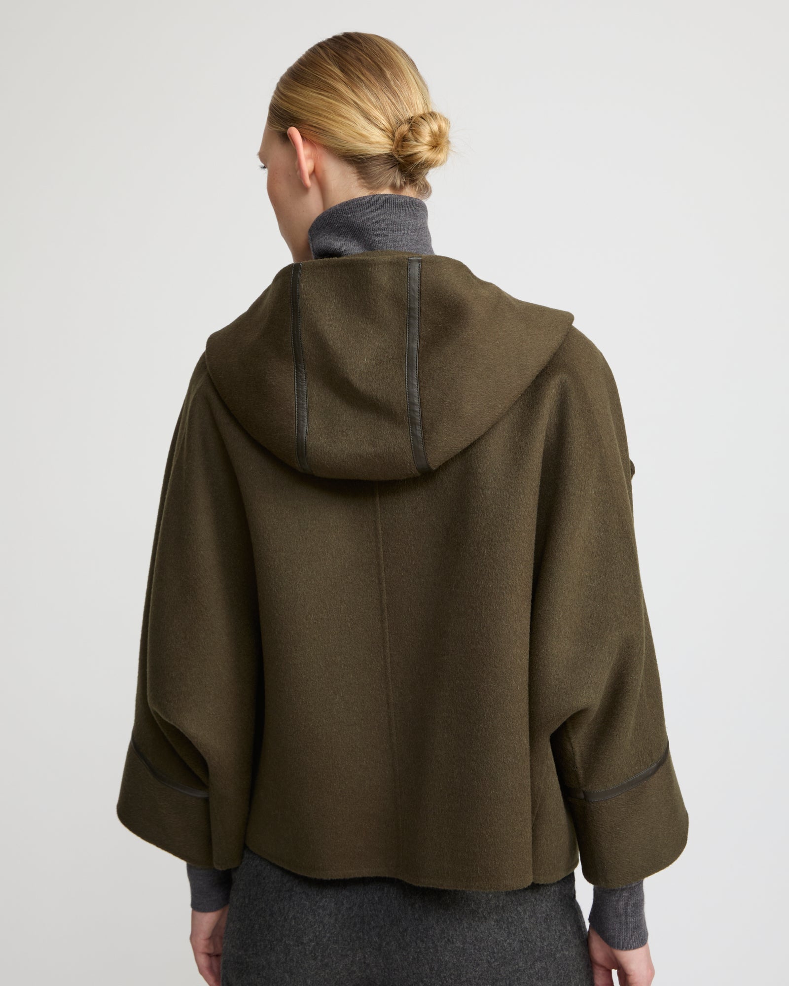 Double-sided cashmere-blend hooded jacket - Yves Salomon