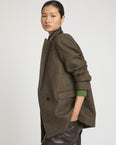 Flannel oversized tailored jacket