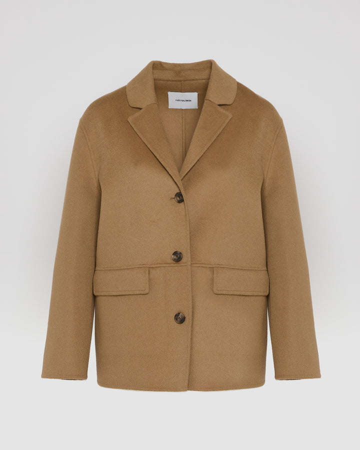 Double-sided cashmere-blend jacket
