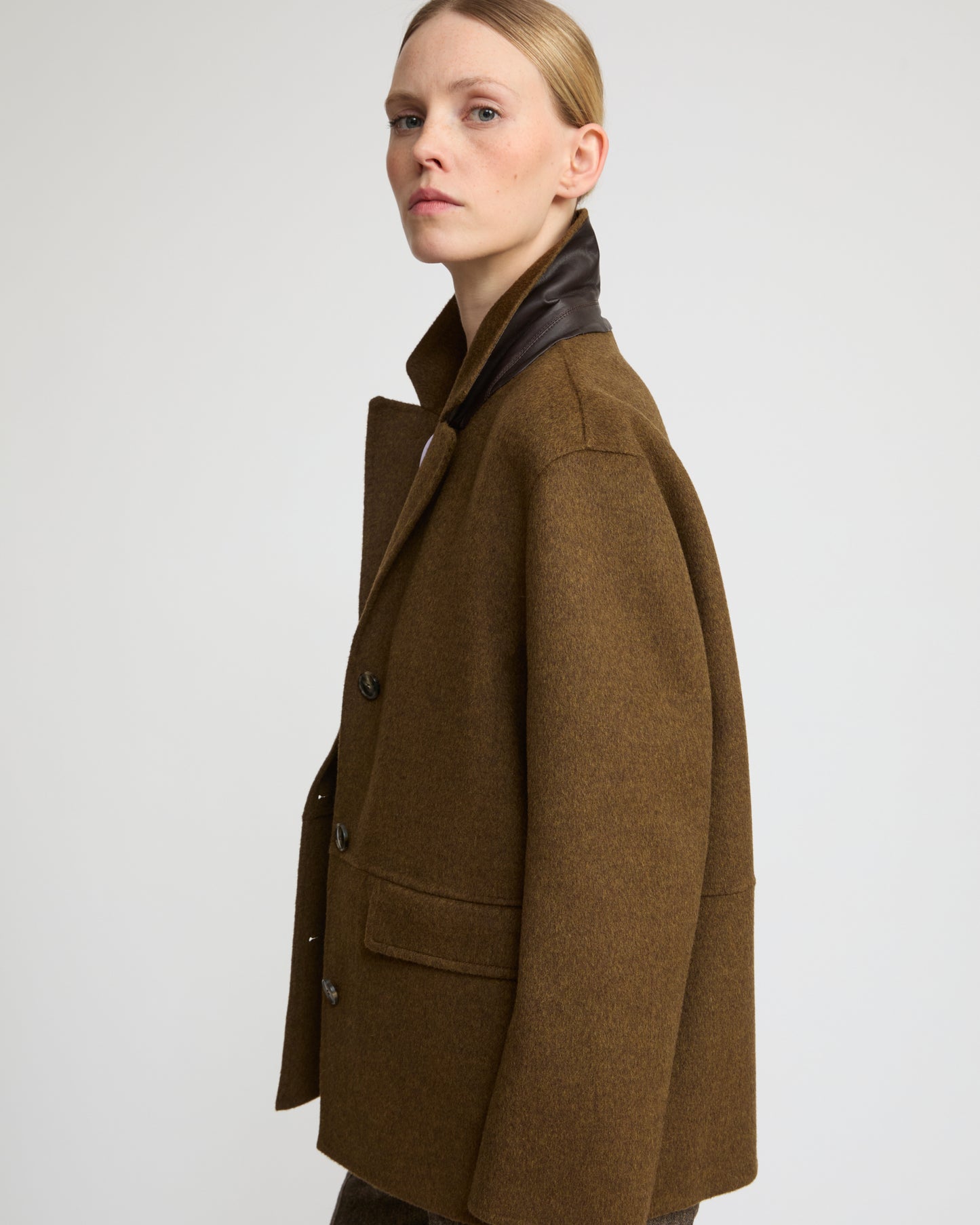 Double-sided cashmere-blend jacket