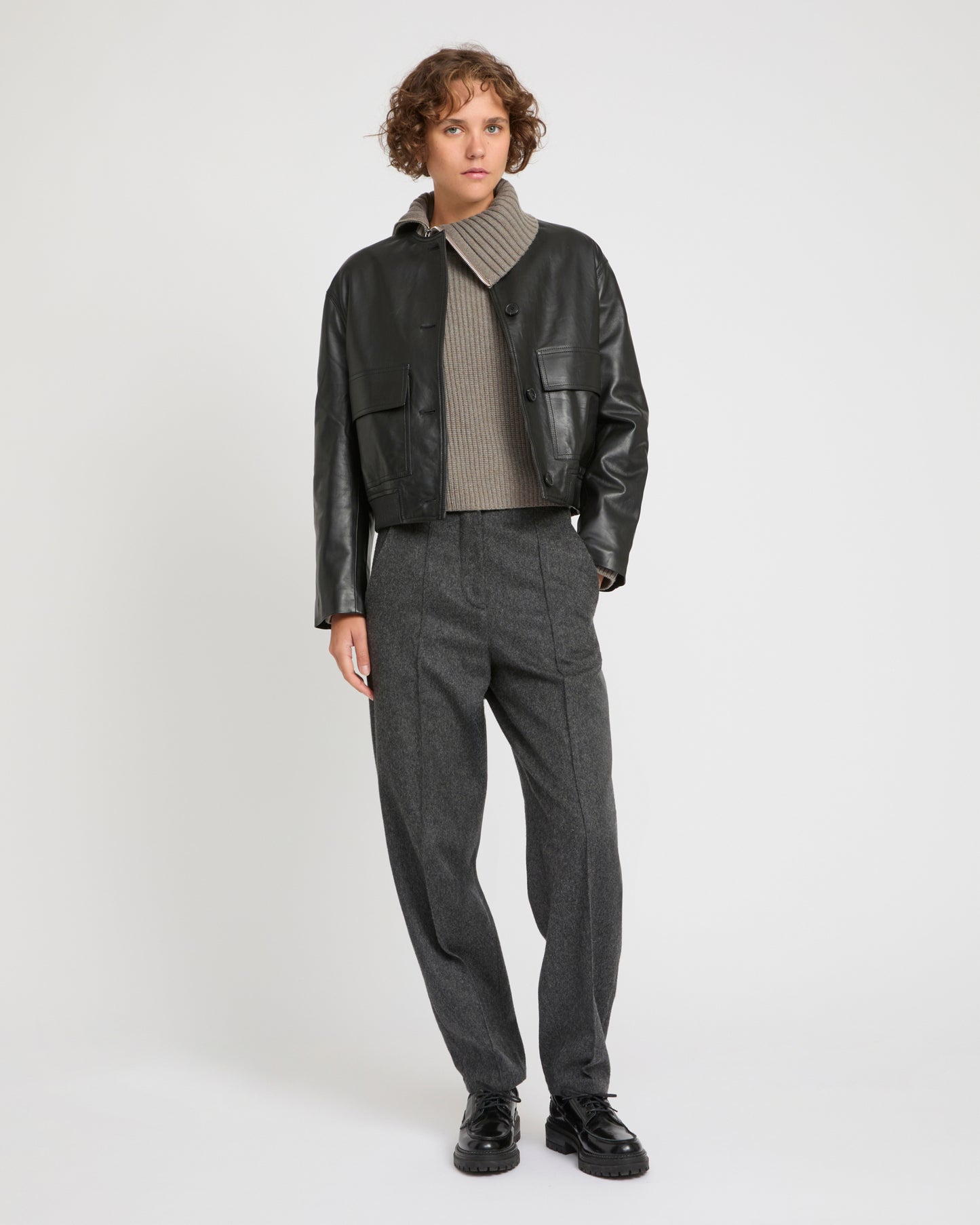 Lamb leather jacket