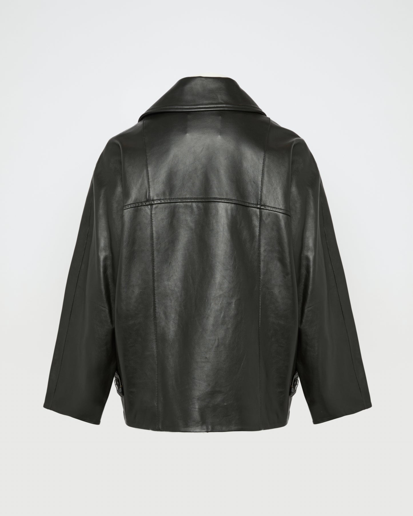 Lamb leather peacoat -Yves Salomon
