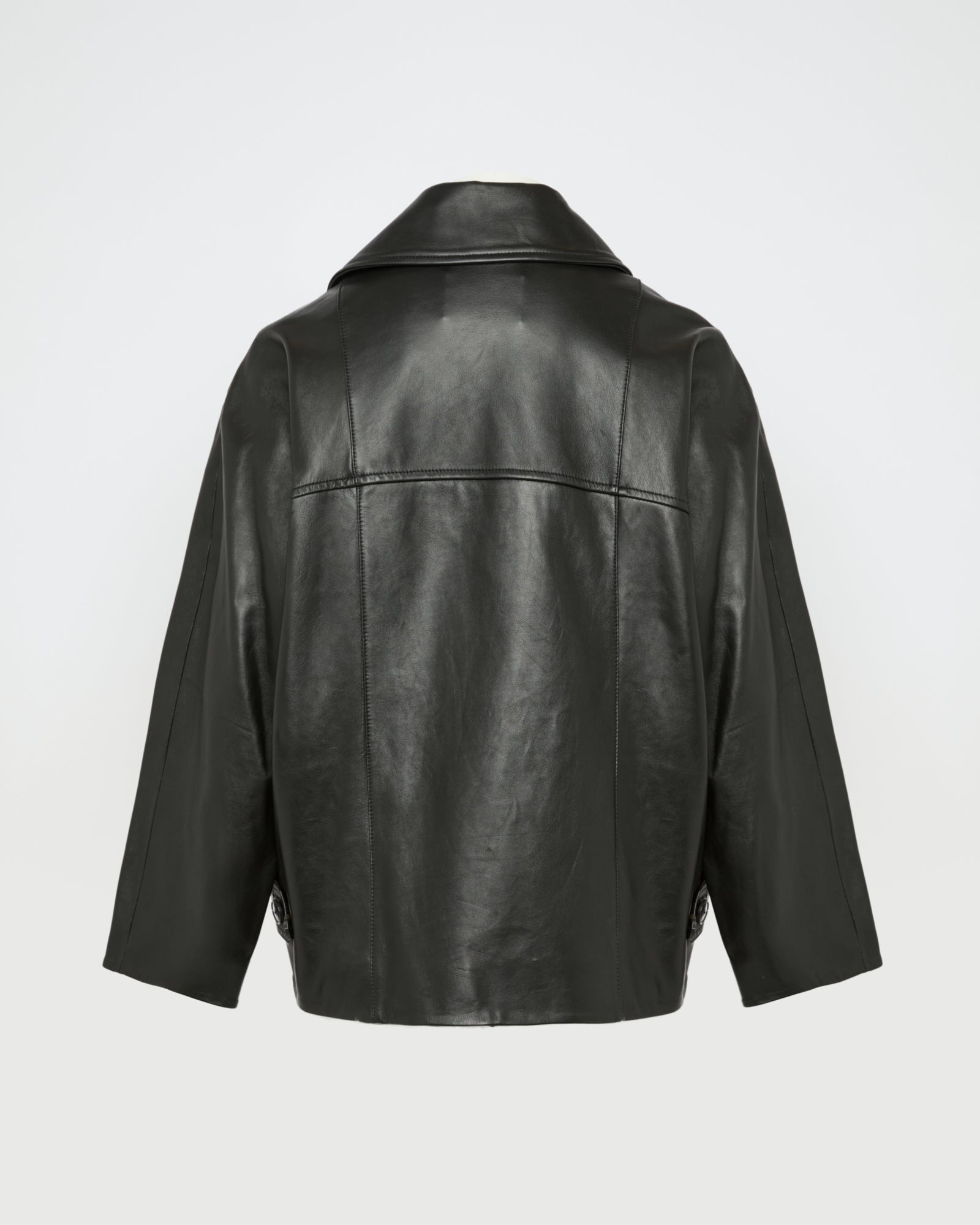 Lamb leather peacoat -Yves Salomon