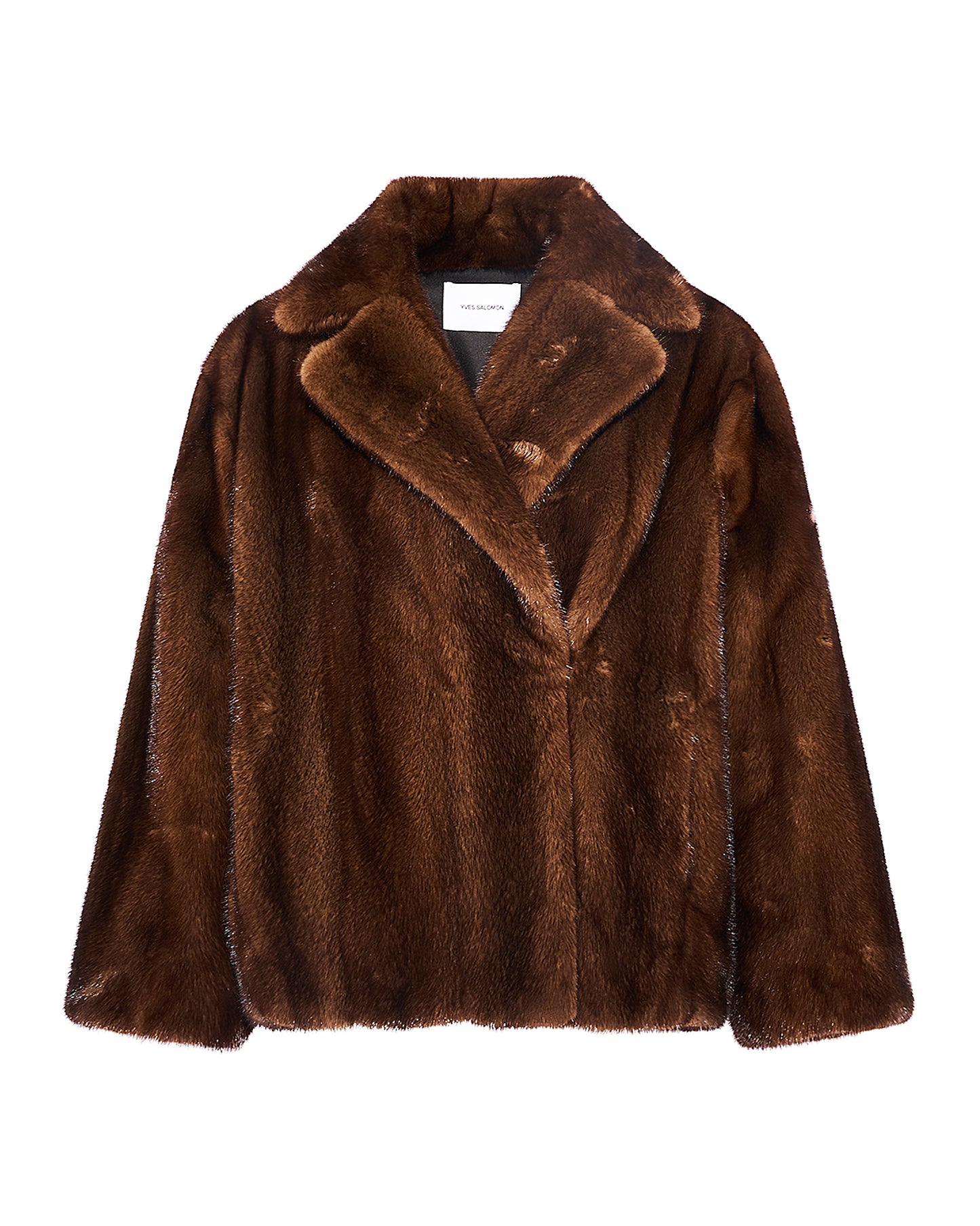 Short cross-front mink fur jacket - Yves Salomon