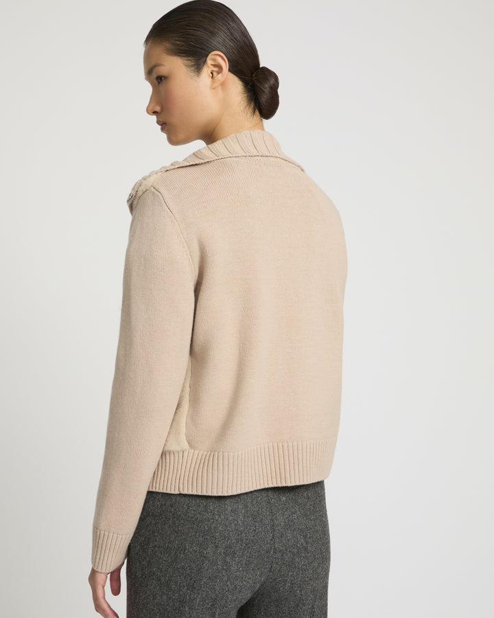 Mink fur and Merino knit jacket