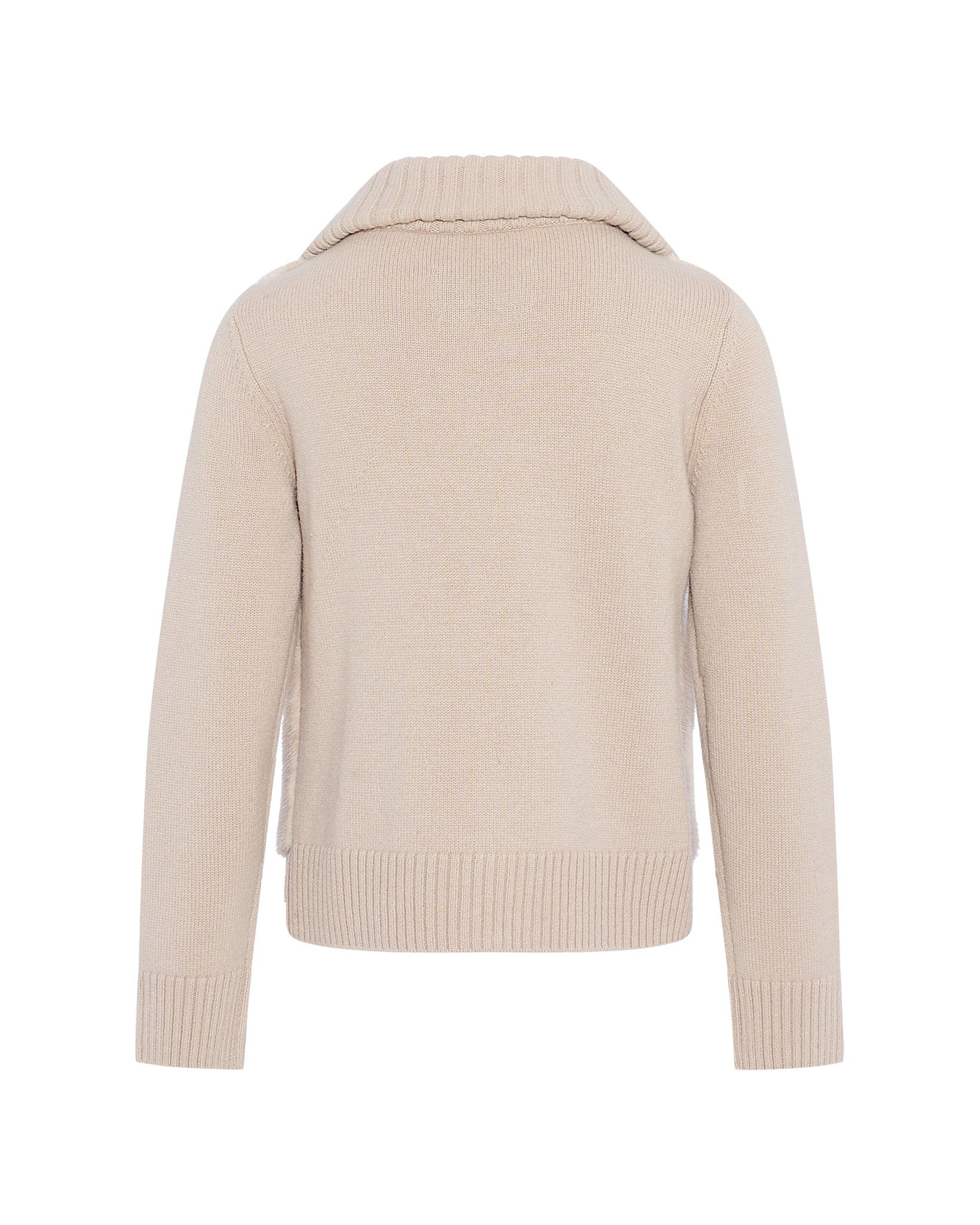 Mink fur and Merino knit jacket - Yves Salomon