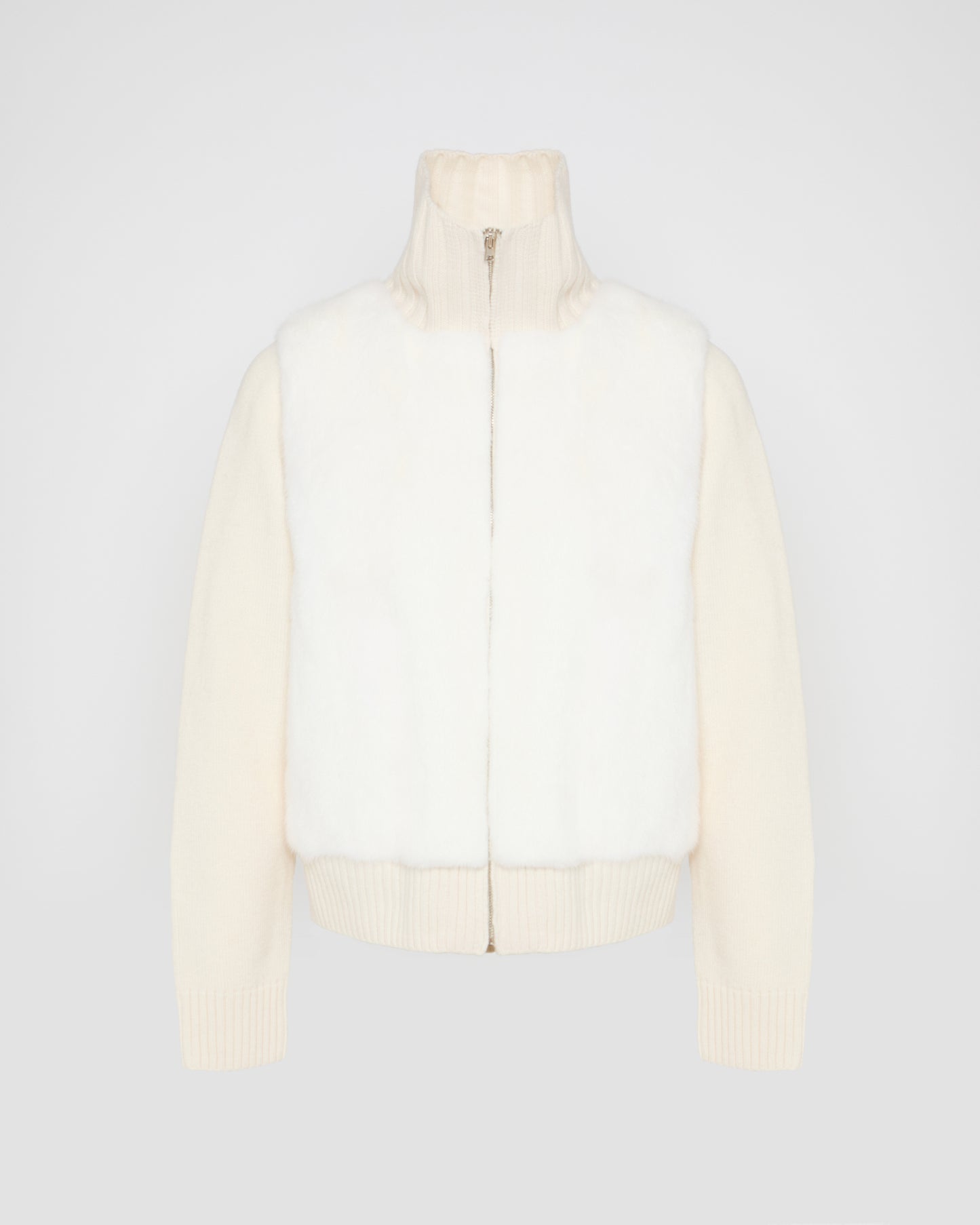 Mink fur and Merino knit jacket