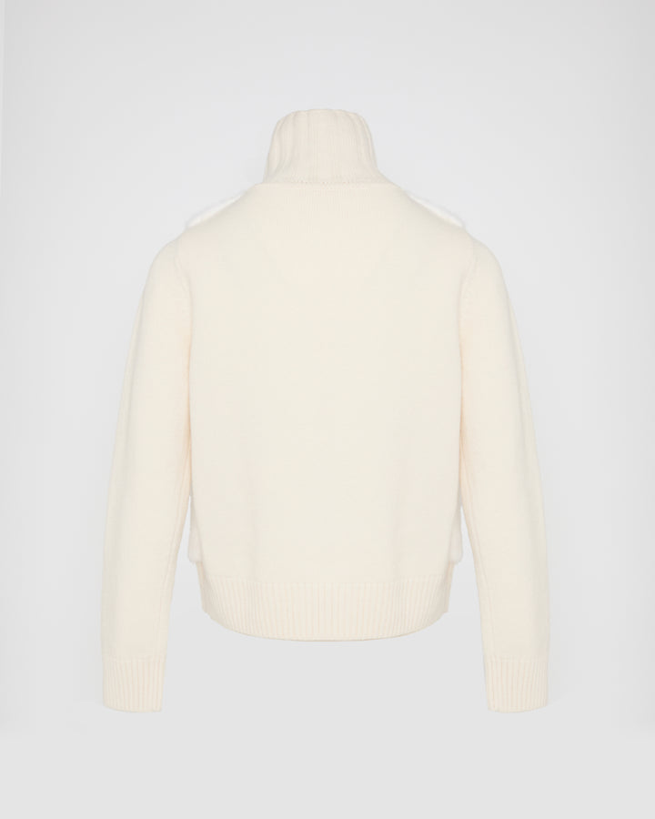 Mink fur and Merino knit jacket